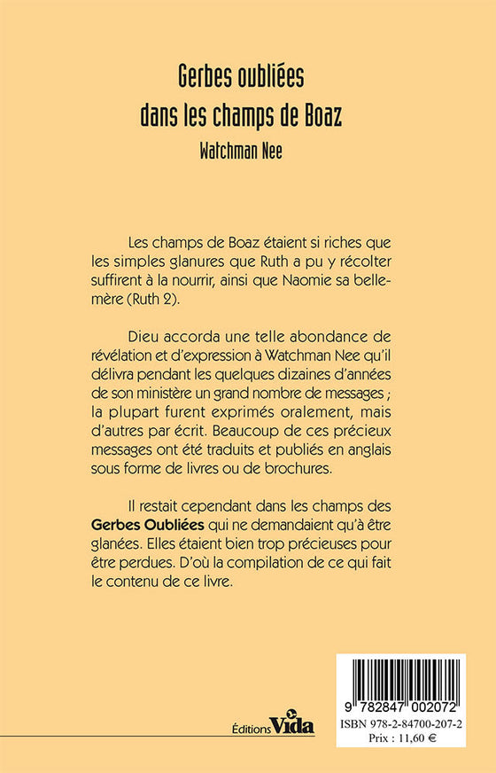 Gerbes oubliées dans les champs de Boaz