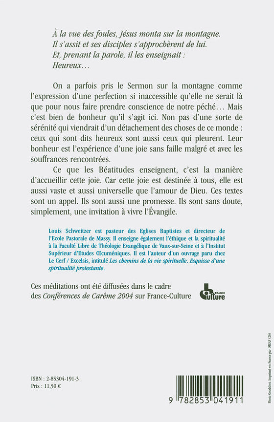 Les Béatitudes ou l'hymne à la joie