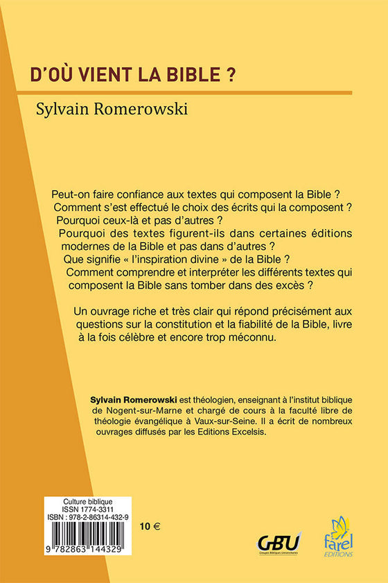 D´où vient la Bible ?