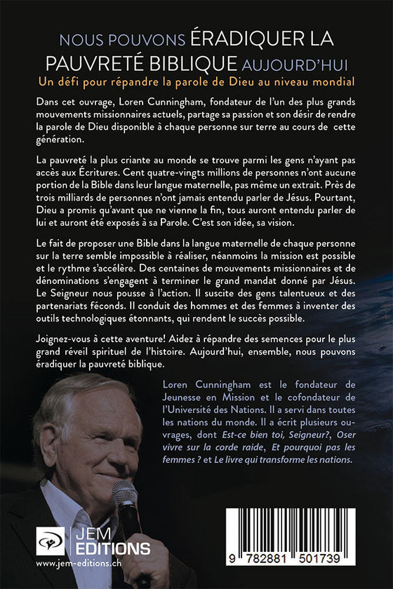Nous pouvons éradiquer la pauvreté biblique aujourd'hui  !