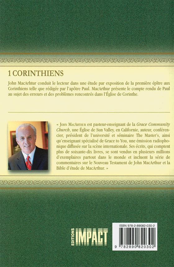 Commentaire MacArthur sur 1 Corinthiens [Remplacé par les volumes complets]