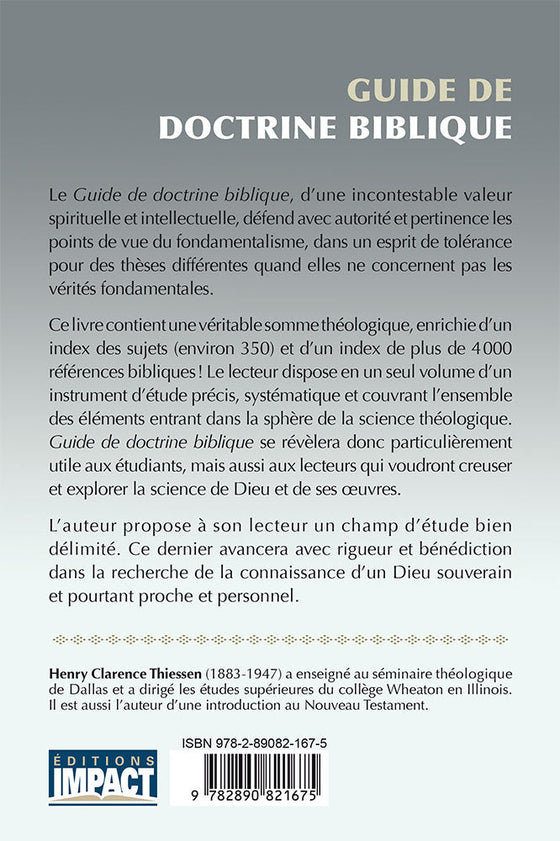 Guide de doctrine biblique