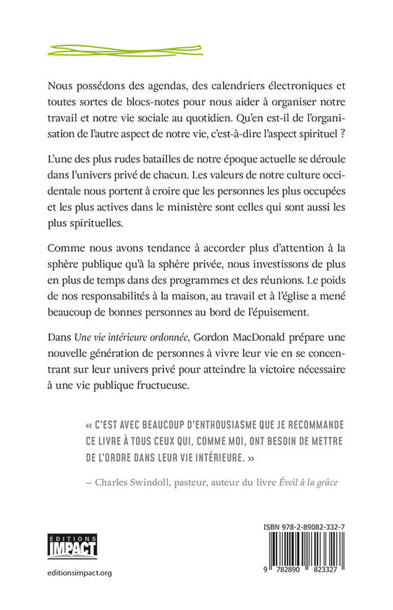 Une vie intérieure ordonnée