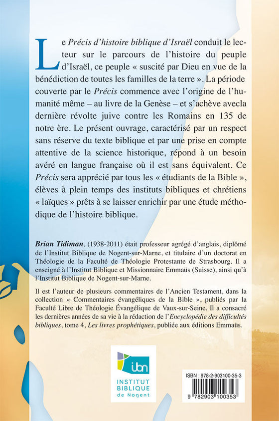 Précis d'histoire biblique d'Israël