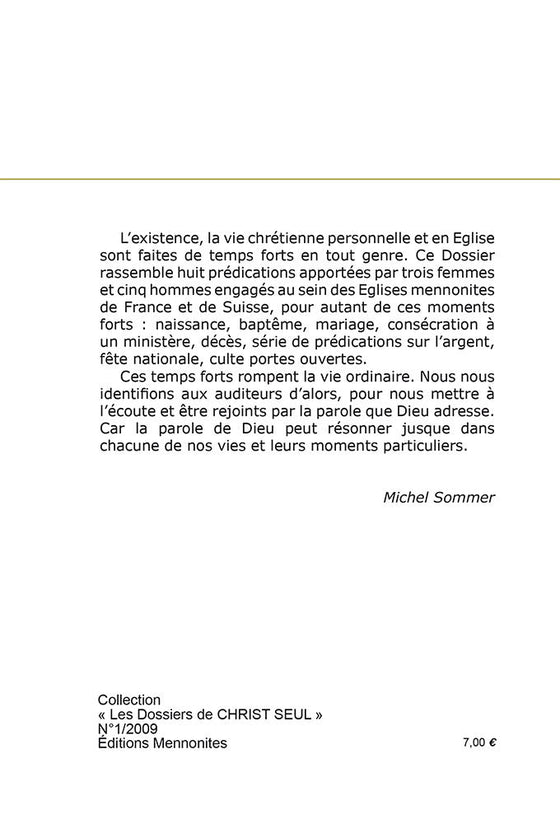 Paroles pour temps forts