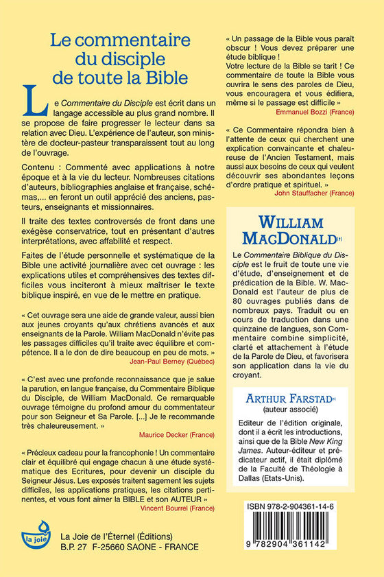 Le commentaire biblique du disciple de toute la Bible à la portée de tous