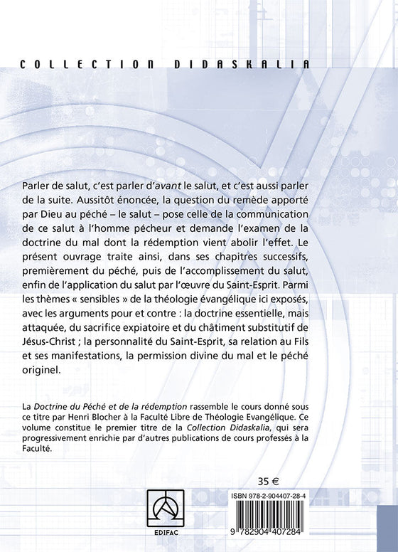La doctrine du péché et de la rédemption