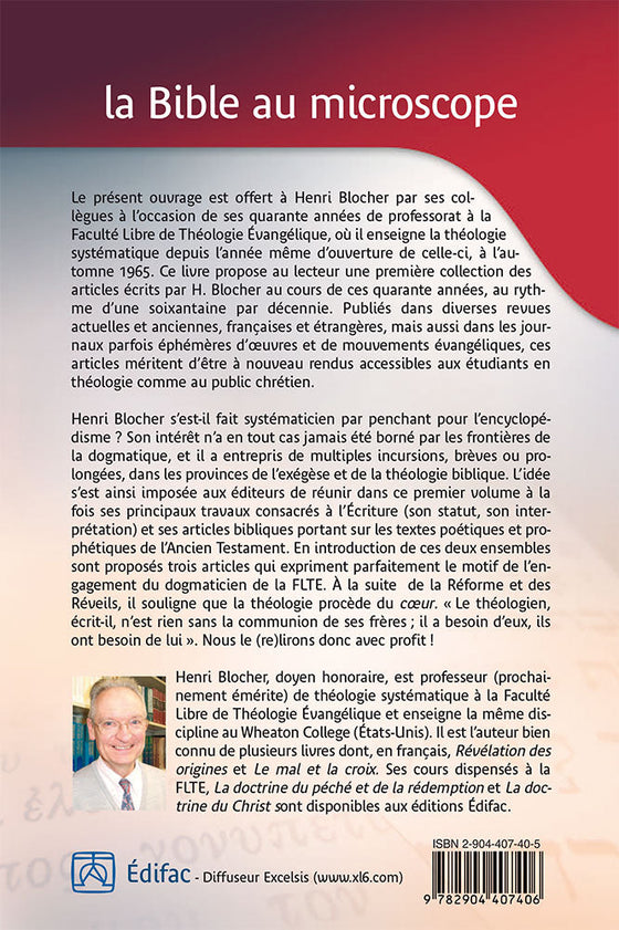 La Bible au microscope 1