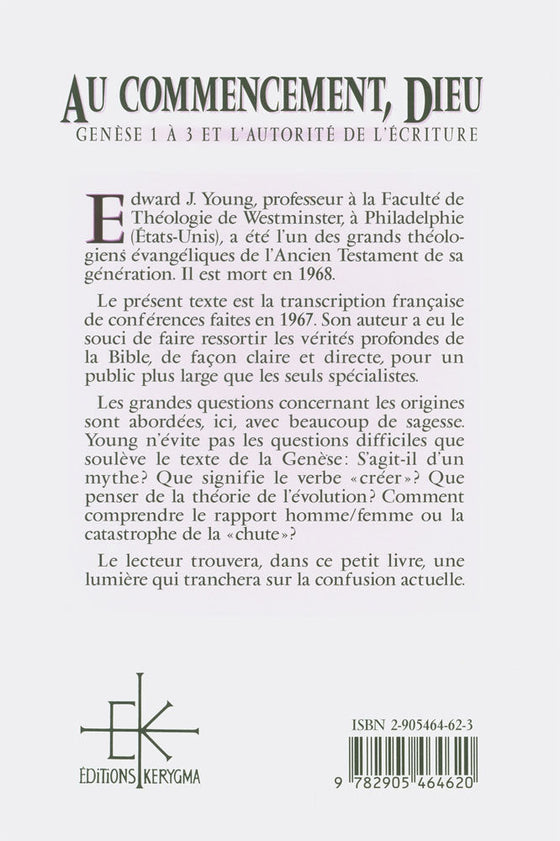 Au commencement, Dieu