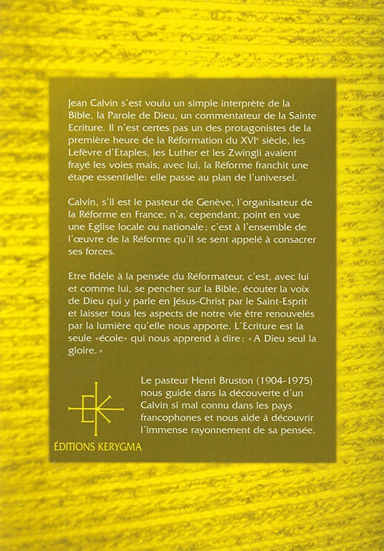 La portée universelle de la pensée de Calvin
