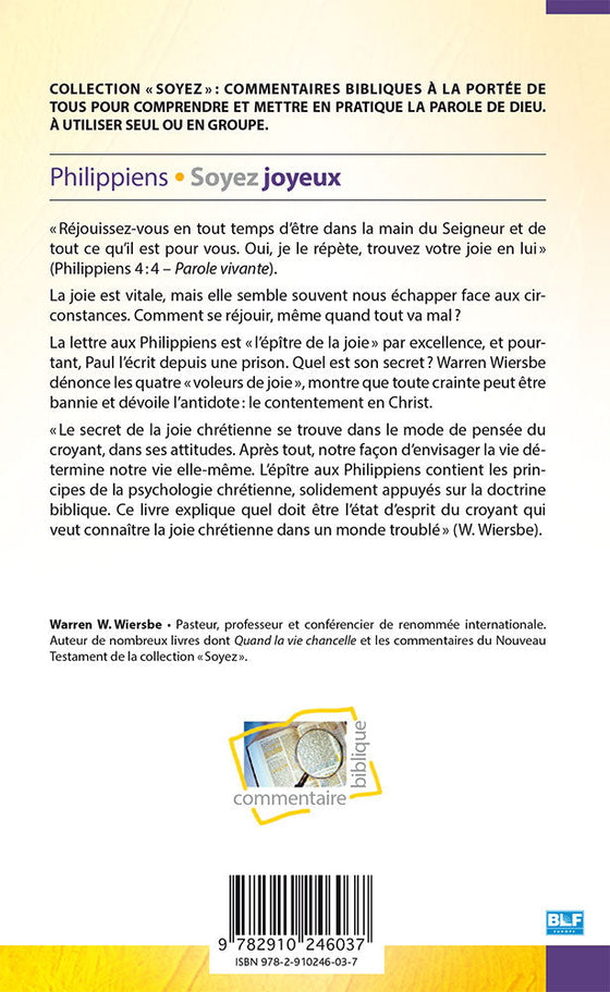 Soyez joyeux (commentaire biblique sur Philippiens)