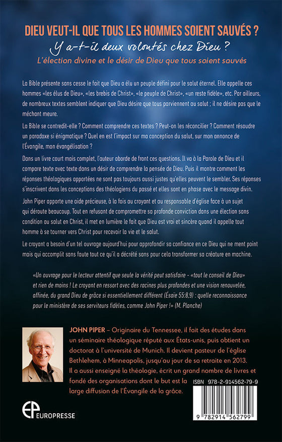 Dieu veut-il que tous les hommes soient sauvés ?