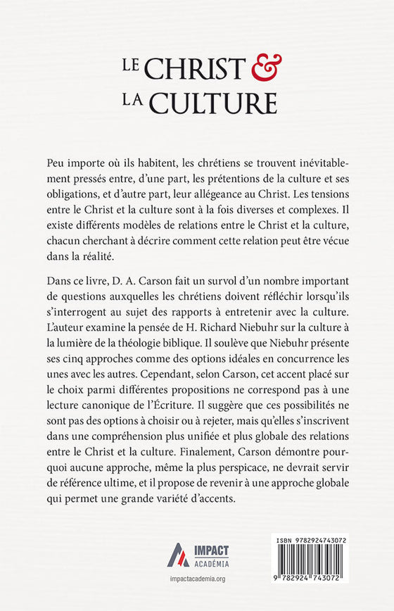 Le Christ & la culture