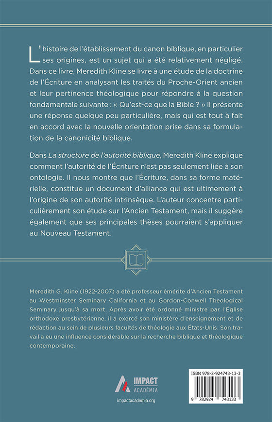 La structure de l'autorité biblique
