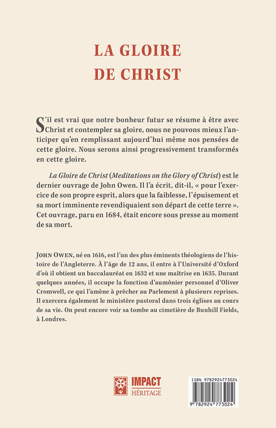 La Gloire de Christ