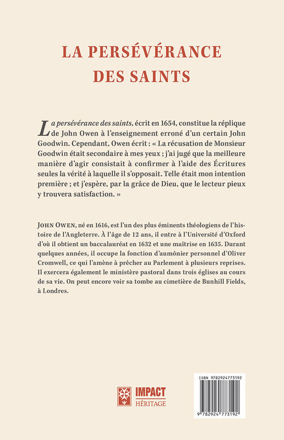 La persévérance des saints
