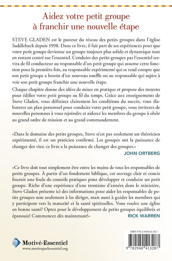 Conduire des petits groupes par l'essentiel