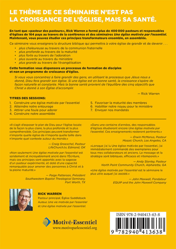 Comment être une église motivée par l'essentiel