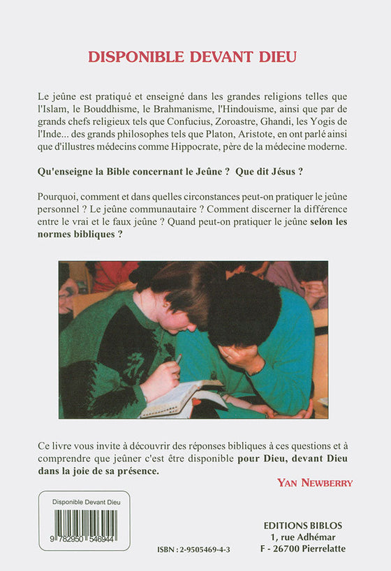 Disponible devant Dieu