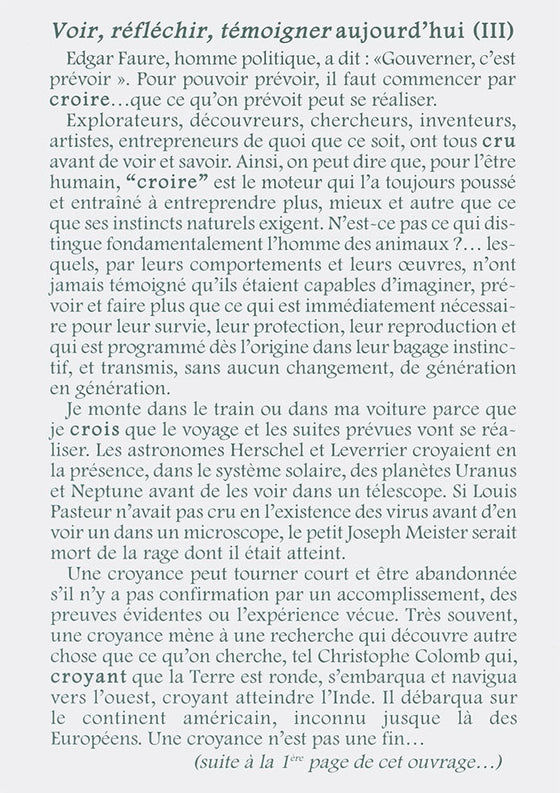 Voir, réfléchir, témoigner aujourd'hui. Volume 3