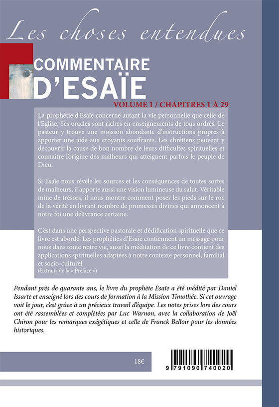 Commentaire d'Ésaïe. Volume 1. Chapitres 1 à 29