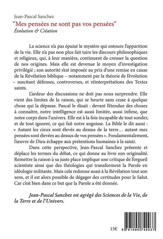 Mes pensées ne sont pas vos pensées