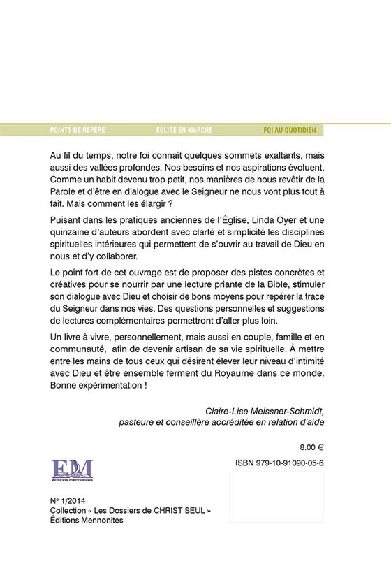 Cheminer avec Dieu, la foi au quotidien