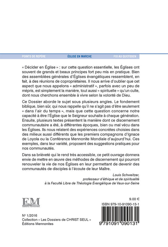 Décider en Église : casse-tête ou opportunité ?
