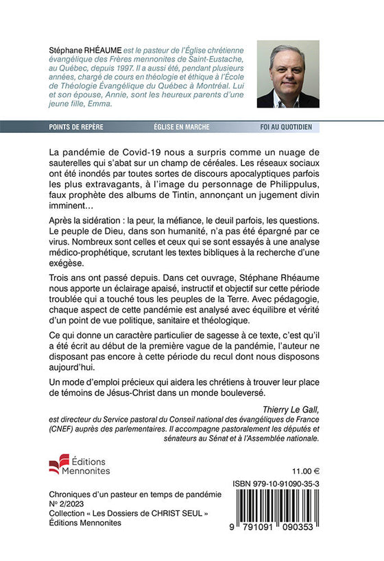 Chroniques d'un pasteur en temps de pandémie- Les dossiers de Christ Seul vol.2-2023