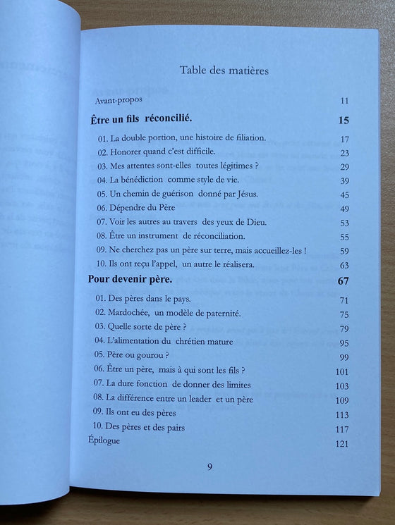 Réconcilier les fils, établir des Pères