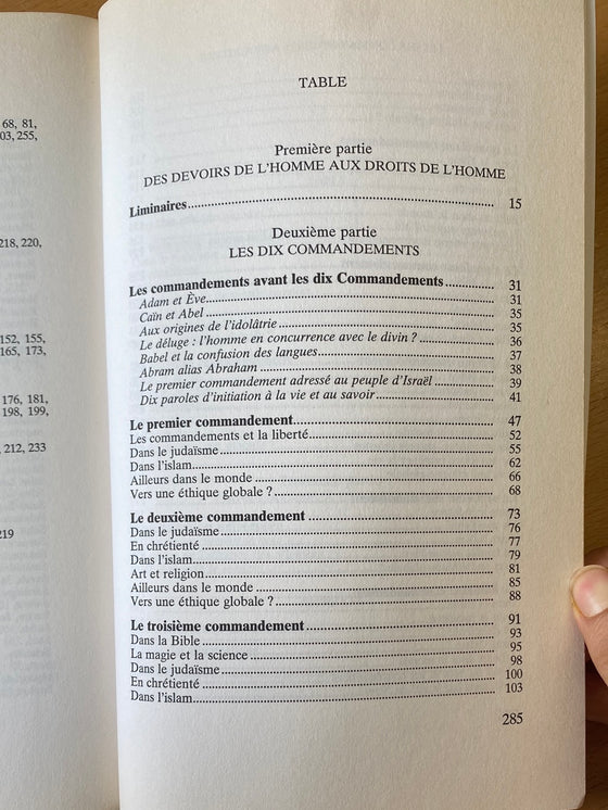 Les dix commandements aujourd'hui