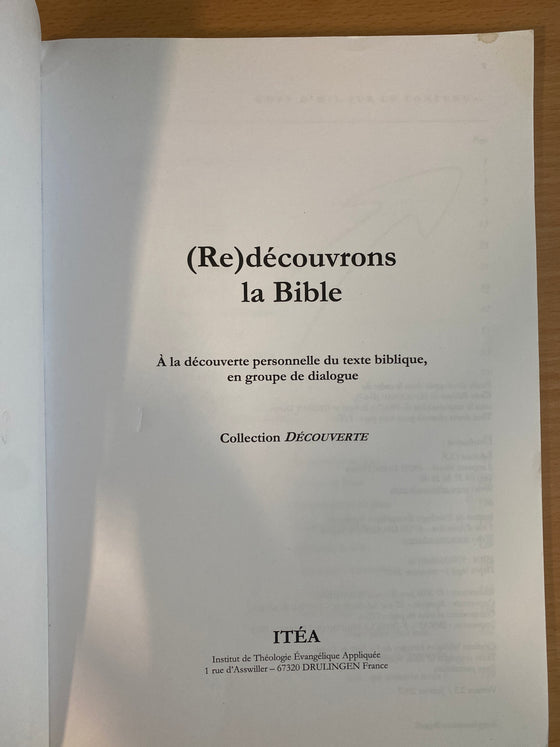 (Re)découvrons la Bible