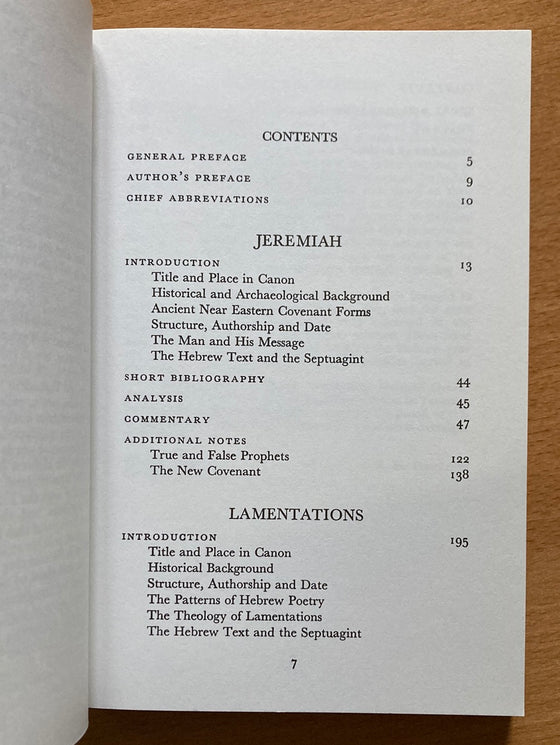 Jeremiah and Lamentations, Tyndale Old Testament Commentaries