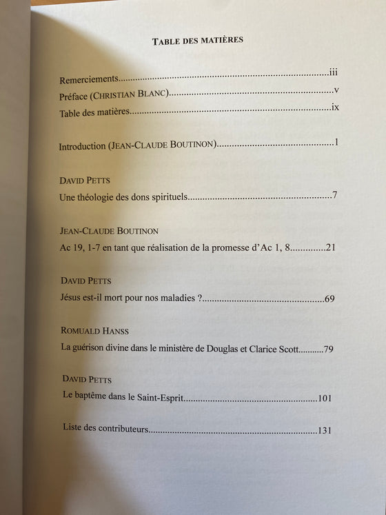 Collection d'études pentecôtistes n.2: Charismes et spiritualité pentecôtiste (1)