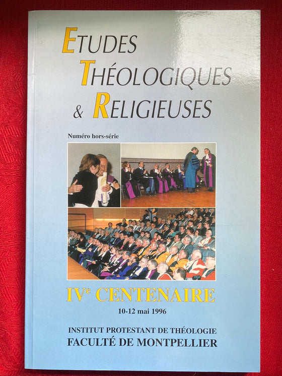 Etudes Théologiques et Religieuses 1996/4 Hors-série