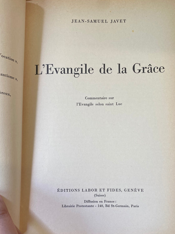 L'Evangile de la grâce