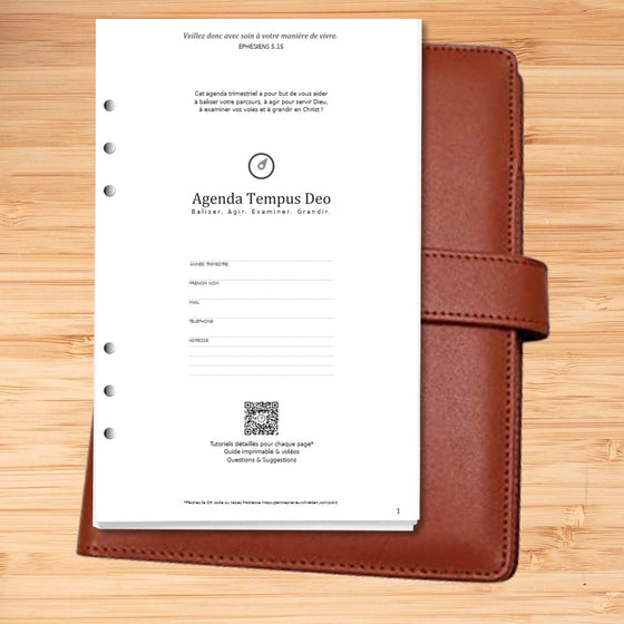 Agenda Tempus Deo (Feuillets de recharge)