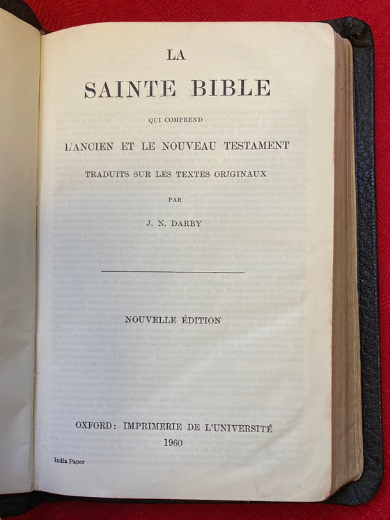 La Sainte Bible Darby 1960 (annotée)