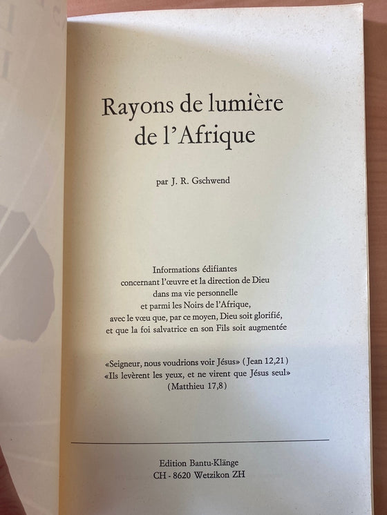 Rayons de lumière de l'Afrique