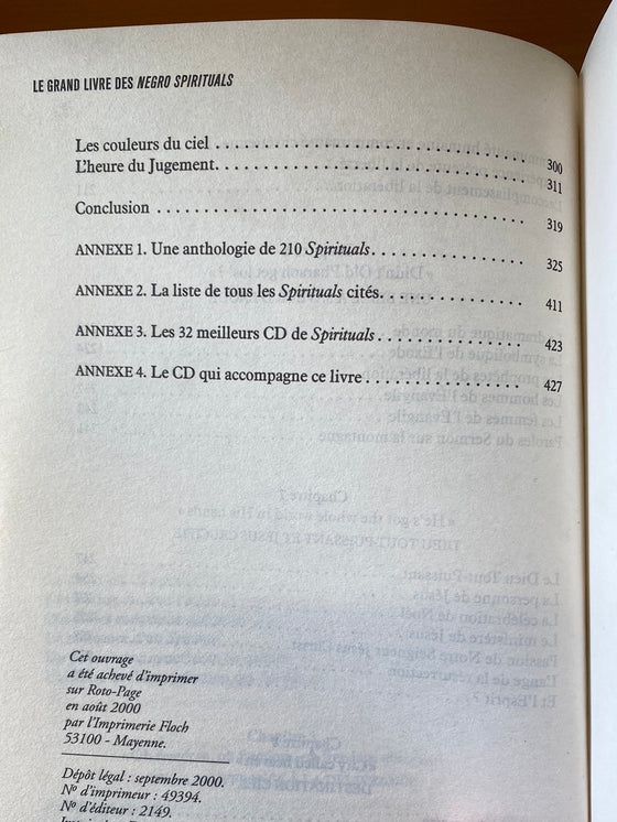 Le grand livre des Negro Spirituals (catholique)