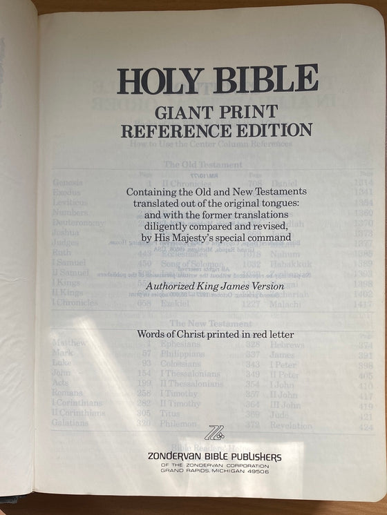 Holy Bible - Giant Print reference edition