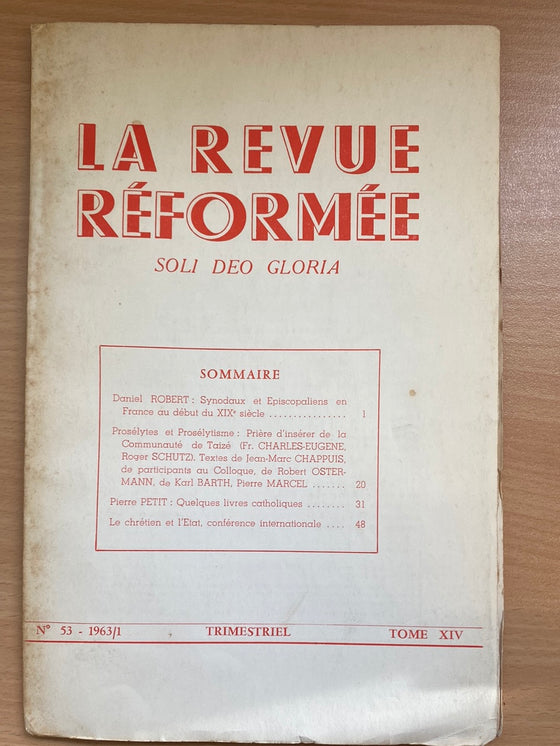 La revue réformée #53 1963/1