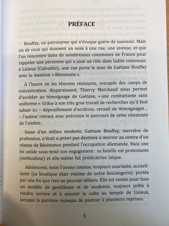 Gaétane Bouffay (1906-1988): Une combattante sans uniforme