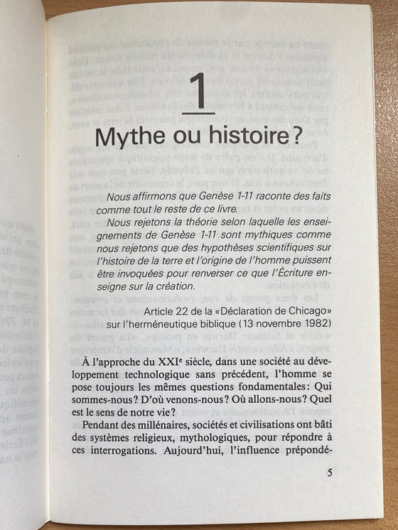 Evolutionnisme ou créationnisme: un acte de foi