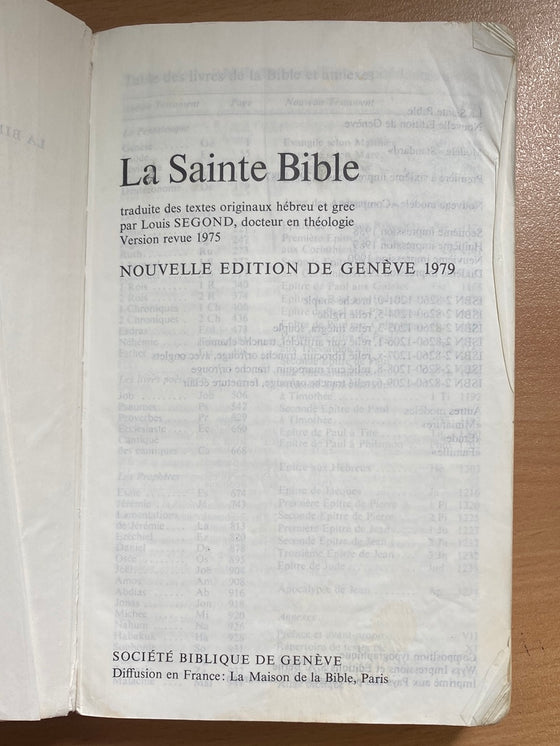 La Sainte Bible (abîmé)