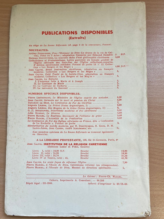 La revue réformée #43 1960/3