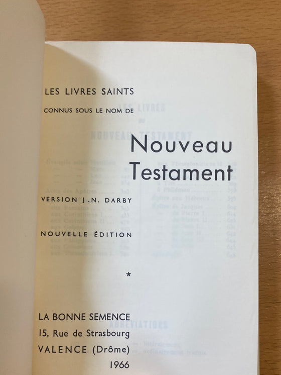 Nouveau Testament (poche)