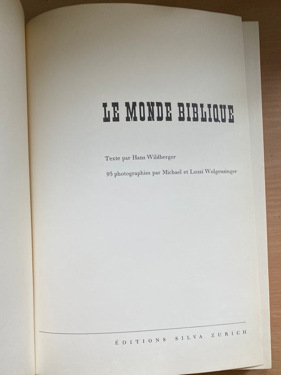 Le monde biblique