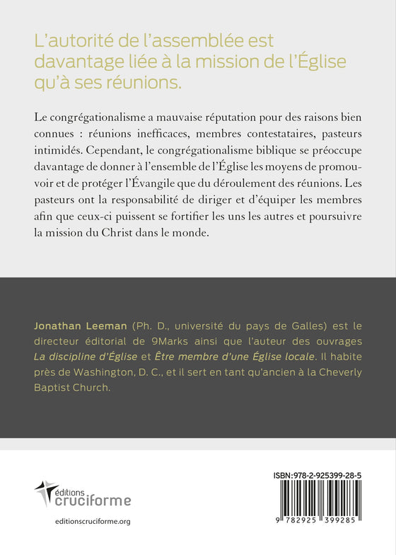 Comprendre l'autorité de l'assemblée [9Marks Les essentiels de l'Église]