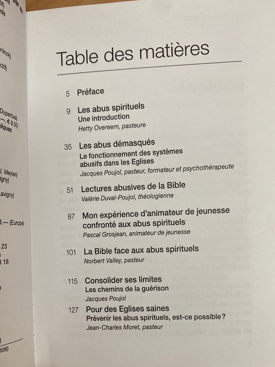 Eglises et abus spirituels